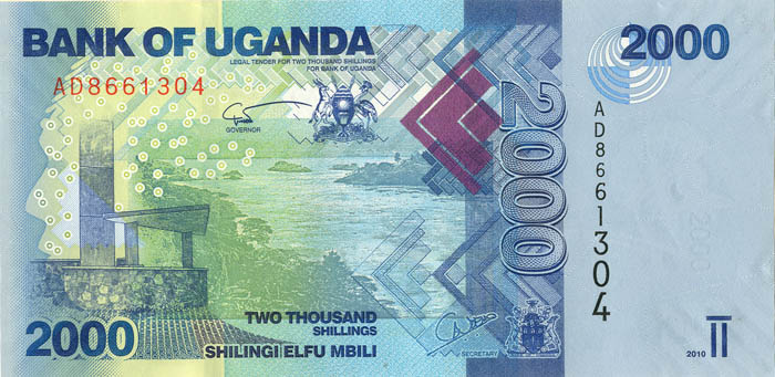 Uganda - 2,000 Shillings - P-50 - 2010 dated Foreign Paper Money